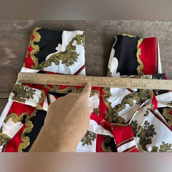 New York & Company 7th Avenue THE MADIE Womens Pants Sz 8 Brocade Pattern NWT - Picture 8 of 16